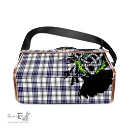 ScotsTee Shop Scottish Hannay Modern Clan Tartan Canvas Bag Celtic Knot and Thistle with Scotland Map Bag