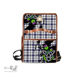 ScotsTee Shop Scottish Hannay Modern Clan Tartan Canvas Bag Celtic Knot and Thistle with Scotland Map Bag