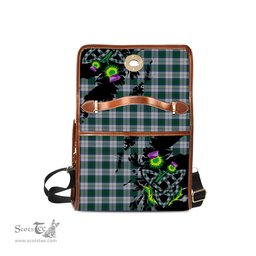 ScotsTee Shop Scottish Lindsay Dress Clan Tartan Canvas Bag Celtic Knot and Thistle with Scotland Map Bag