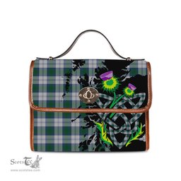ScotsTee Shop Scottish Lindsay Dress Clan Tartan Canvas Bag Celtic Knot and Thistle with Scotland Map Bag