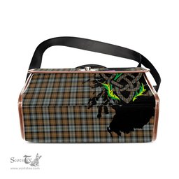ScotsTee Shop Scottish Gordon Weathered Clan Tartan Canvas Bag Celtic Knot and Thistle with Scotland Map Bag