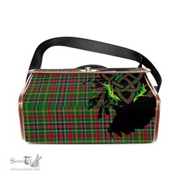 ScotsTee Shop Scottish Hunter Wilsons Clan Tartan Canvas Bag Celtic Knot and Thistle with Scotland Map Bag