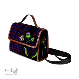 ScotsTee Shop Scottish Home Modern Clan Tartan Canvas Bag Celtic Knot and Thistle with Scotland Map Bag