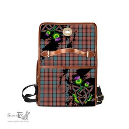 ScotsTee Shop Scottish Hannay Dress Clan Tartan Canvas Bag Celtic Knot and Thistle with Scotland Map Bag