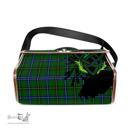 ScotsTee Shop Scottish Henderson Modern Clan Tartan Canvas Bag Celtic Knot and Thistle with Scotland Map Bag