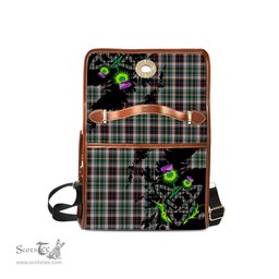 ScotsTee Shop Scottish Innes Dress Clan Tartan Canvas Bag Celtic Knot and Thistle with Scotland Map Bag