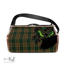 ScotsTee Shop Scottish Fitzsimmons Clan Tartan Canvas Bag Celtic Knot and Thistle with Scotland Map Bag