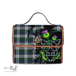 ScotsTee Shop Scottish Graham Dress Clan Tartan Canvas Bag Celtic Knot and Thistle with Scotland Map Bag