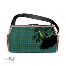 ScotsTee Shop Scottish Fox Ancient Clan Tartan Canvas Bag Celtic Knot and Thistle with Scotland Map Bag