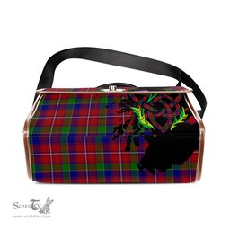 ScotsTee Shop Scottish Fitzgerald Dress Clan Tartan Canvas Bag Celtic Knot and Thistle with Scotland Map Bag