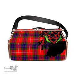 ScotsTee Shop Scottish Fraser Modern Clan Tartan Canvas Bag Celtic Knot and Thistle with Scotland Map Bag