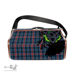 ScotsTee Shop Scottish Gandy of Myrton Clan Tartan Canvas Bag Celtic Knot and Thistle with Scotland Map Bag