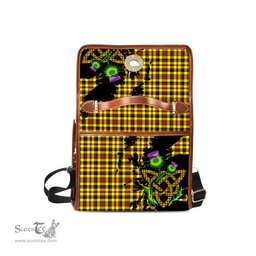 ScotsTee Shop Scottish Jardine Modern Clan Tartan Canvas Bag Celtic Knot and Thistle with Scotland Map Bag