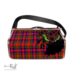 ScotsTee Shop Scottish Gow Modern Clan Tartan Canvas Bag Celtic Knot and Thistle with Scotland Map Bag