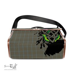 ScotsTee Shop Scottish Haig Clan Tartan Canvas Bag Celtic Knot and Thistle with Scotland Map Bag