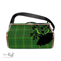 ScotsTee Shop Scottish Forrester or Foster Hunting Clan Tartan Canvas Bag Celtic Knot and Thistle with Scotland Map Bag