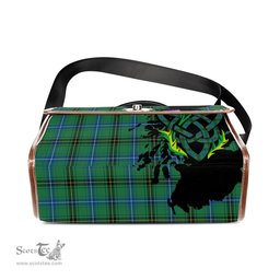 ScotsTee Shop Scottish Henderson Ancient Clan Tartan Canvas Bag Celtic Knot and Thistle with Scotland Map Bag