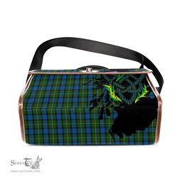 ScotsTee Shop Scottish Ferguson of Atholl Clan Tartan Canvas Bag Celtic Knot and Thistle with Scotland Map Bag