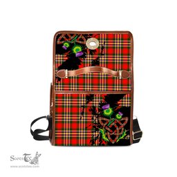 ScotsTee Shop Scottish MacGill Modern Clan Tartan Canvas Bag Celtic Knot and Thistle with Scotland Map Bag
