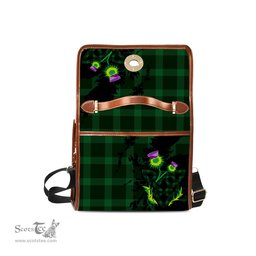 ScotsTee Shop Scottish MacKillen Hunting Clan Tartan Canvas Bag Celtic Knot and Thistle with Scotland Map Bag
