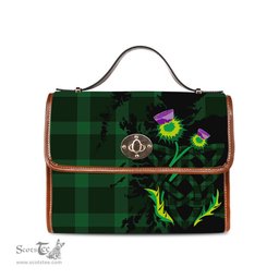 ScotsTee Shop Scottish MacKillen Hunting Clan Tartan Canvas Bag Celtic Knot and Thistle with Scotland Map Bag