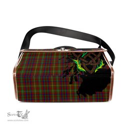ScotsTee Shop Scottish MacMaster Clan Tartan Canvas Bag Celtic Knot and Thistle with Scotland Map Bag