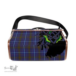 ScotsTee Shop Scottish Knox Clan Tartan Canvas Bag Celtic Knot and Thistle with Scotland Map Bag