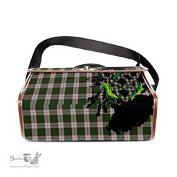 ScotsTee Shop Scottish MacKinnon Dress Clan Tartan Canvas Bag Celtic Knot and Thistle with Scotland Map Bag
