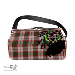 ScotsTee Shop Scottish Lindsay Dress Red Clan Tartan Canvas Bag Celtic Knot and Thistle with Scotland Map Bag