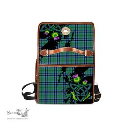 ScotsTee Shop Scottish Keith Ancient Clan Tartan Canvas Bag Celtic Knot and Thistle with Scotland Map Bag