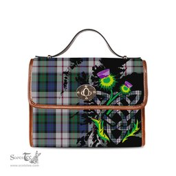 ScotsTee Shop Scottish Lauder Dress Clan Tartan Canvas Bag Celtic Knot and Thistle with Scotland Map Bag