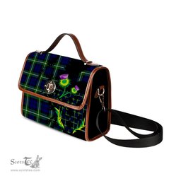 ScotsTee Shop Scottish Lammie Clan Tartan Canvas Bag Celtic Knot and Thistle with Scotland Map Bag
