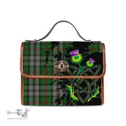 ScotsTee Shop Scottish MacNeish Hunting Clan Tartan Canvas Bag Celtic Knot and Thistle with Scotland Map Bag