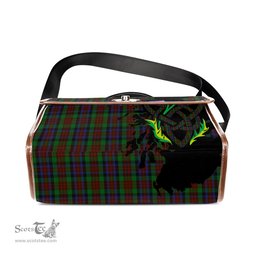 ScotsTee Shop Scottish MacDuff Hunting Clan Tartan Canvas Bag Celtic Knot and Thistle with Scotland Map Bag