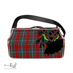 ScotsTee Shop Scottish MacLeay Clan Tartan Canvas Bag Celtic Knot and Thistle with Scotland Map Bag