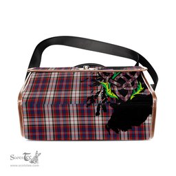 ScotsTee Shop Scottish MacFarlane Dress Clan Tartan Canvas Bag Celtic Knot and Thistle with Scotland Map Bag