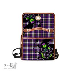 ScotsTee Shop Scottish MacDonald Dress Modern Clan Tartan Canvas Bag Celtic Knot and Thistle with Scotland Map Bag