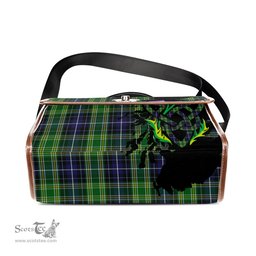ScotsTee Shop Scottish MacKellar Clan Tartan Canvas Bag Celtic Knot and Thistle with Scotland Map Bag