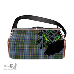 ScotsTee Shop Scottish Manx National Clan Tartan Canvas Bag Celtic Knot and Thistle with Scotland Map Bag