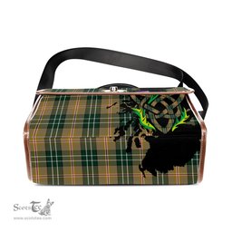 ScotsTee Shop Scottish MacShane Clan Tartan Canvas Bag Celtic Knot and Thistle with Scotland Map Bag