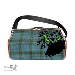 ScotsTee Shop Scottish MacInnes Ancient Clan Tartan Canvas Bag Celtic Knot and Thistle with Scotland Map Bag