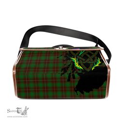 ScotsTee Shop Scottish MacFie Hunting Clan Tartan Canvas Bag Celtic Knot and Thistle with Scotland Map Bag