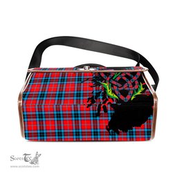 ScotsTee Shop Scottish MacTavish Modern Clan Tartan Canvas Bag Celtic Knot and Thistle with Scotland Map Bag