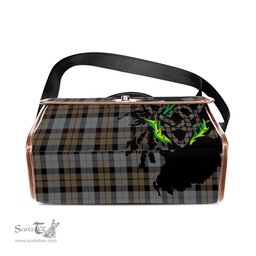 ScotsTee Shop Scottish MacKay Weathered Clan Tartan Canvas Bag Celtic Knot and Thistle with Scotland Map Bag