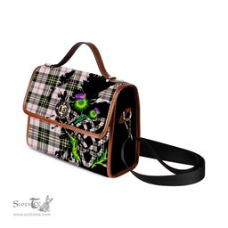 ScotsTee Shop Scottish MacPherson Dress Ancient Clan Tartan Canvas Bag Celtic Knot and Thistle with Scotland Map Bag