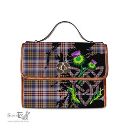 ScotsTee Shop Scottish Lysaght Dress Clan Tartan Canvas Bag Celtic Knot and Thistle with Scotland Map Bag