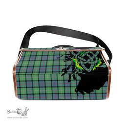 ScotsTee Shop Scottish MacThomas Ancient Clan Tartan Canvas Bag Celtic Knot and Thistle with Scotland Map Bag