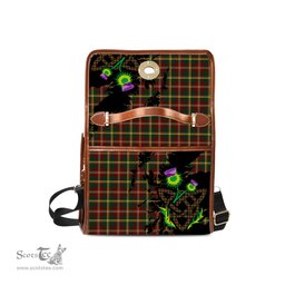 ScotsTee Shop Scottish Mapple Leaf Clan Tartan Canvas Bag Celtic Knot and Thistle with Scotland Map Bag