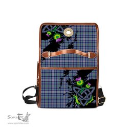 ScotsTee Shop Scottish MacHinery Dress Clan Tartan Canvas Bag Celtic Knot and Thistle with Scotland Map Bag