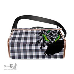 ScotsTee Shop Scottish MacRae Dress Modern Clan Tartan Canvas Bag Celtic Knot and Thistle with Scotland Map Bag